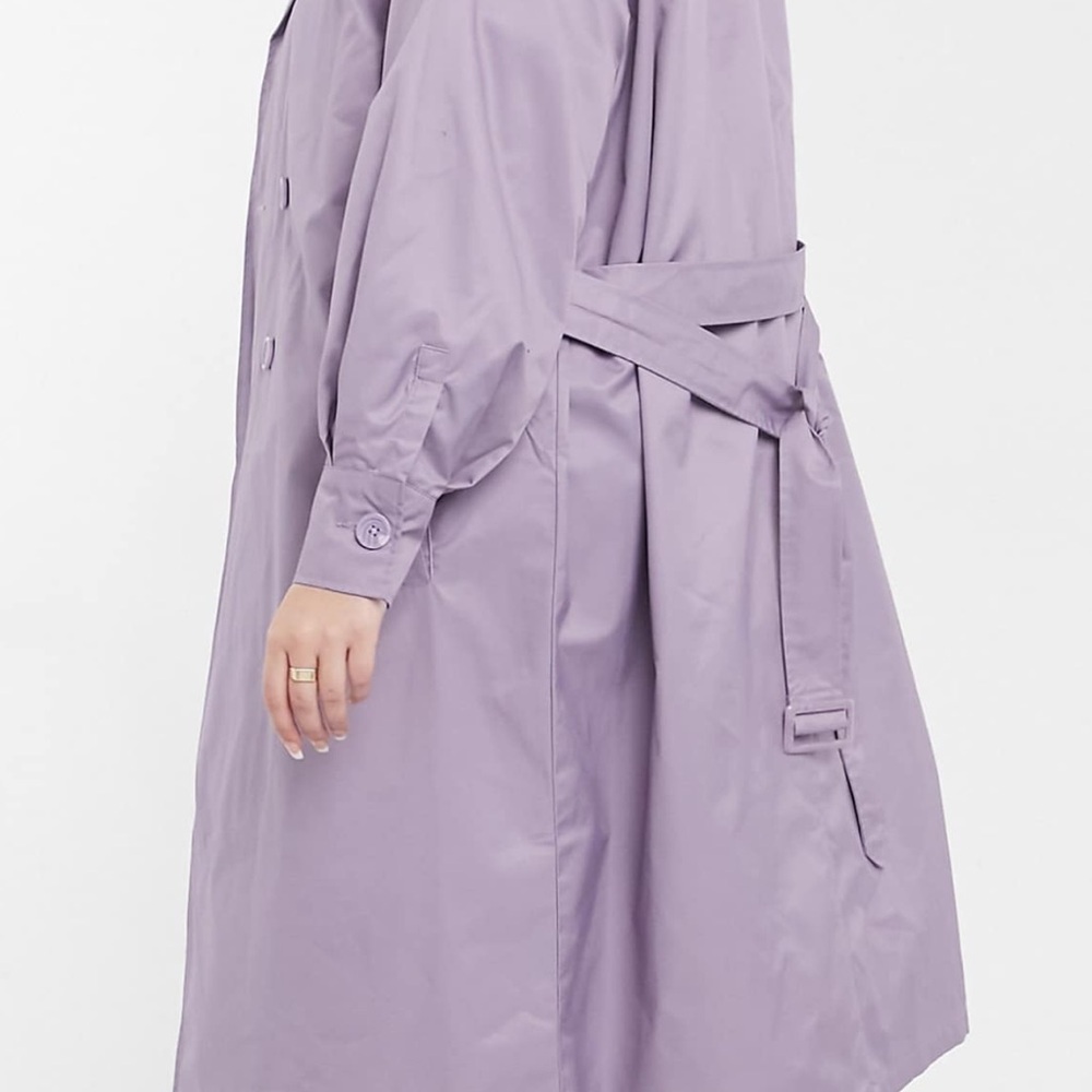 ASOS Curve Lavender Trench Coat